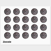 Sticker Rond WiizyWitch Magic Witch Cosmic Chat Pentacle Magick (Feuille)