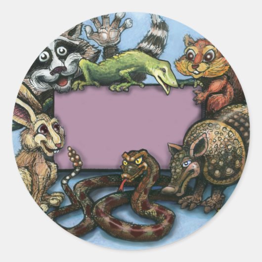 Sticker Rond Wild À propos (Devant)