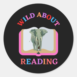 STICKER ROND WILD À PROPOS DE LA LECTURE