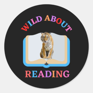 STICKER ROND WILD À PROPOS DE LA LECTURE