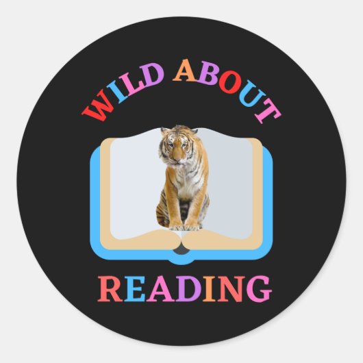 STICKER ROND WILD À PROPOS DE LA LECTURE (Devant)