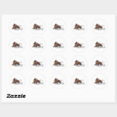 Sticker Rond Wild Boar (Feuille)