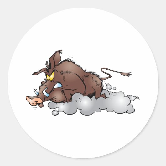 Sticker Rond Wild Boar (Devant)
