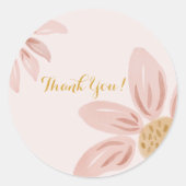 Sticker Rond Wild Daisy Boho Merci Cadeau (Devant)