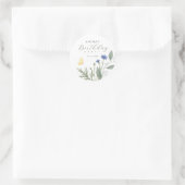 Sticker Rond Wild flowers minimalist elegant  (Sac)