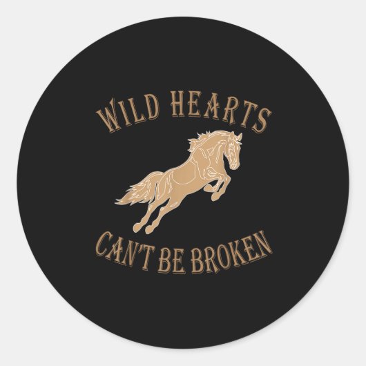Sticker Rond Wild Heart Can't Be Broken Funny S (Devant)