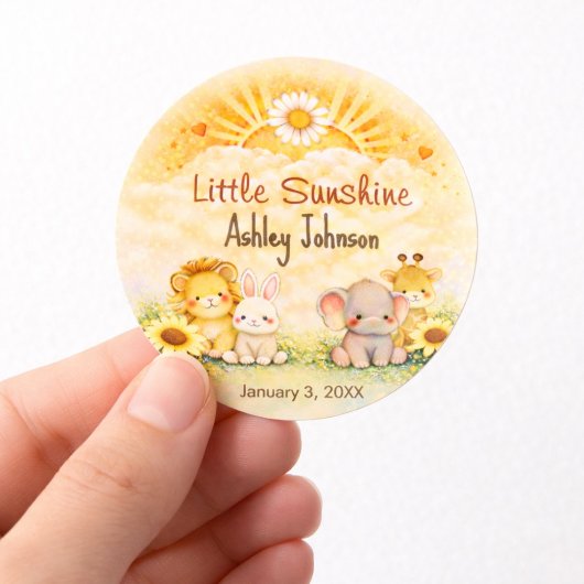 Sticker Rond Wild Jungle Sunshine Adventure Style