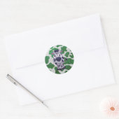Sticker Rond Wild Me Vache Vert et blanc Imprimer (Enveloppe)