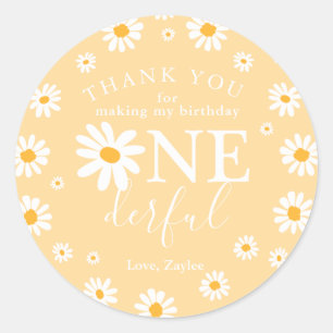 Sticker Rond Wild One 1er anniversaire de la fête Boho Retro Da