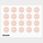 Sticker Rond Wild One 1er anniversaire fête Boho Retro Daisy (Feuille)