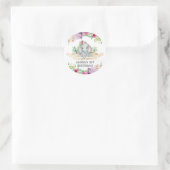 Sticker Rond Wild One - Baby Elephant and Flowers 1er anniversa (Sac)