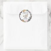 Sticker Rond Wild One Birthday Empreinte de léopard Wild Jungle (Sac)