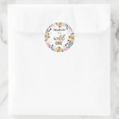 Sticker Rond Wild One Birthday Empreinte de léopard Wild Jungle (Sac)