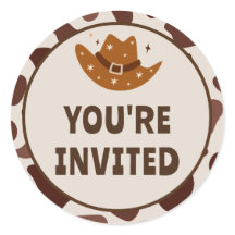 Wild One Cowboy Anniversaire Vous êtes invité