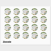 Sticker Rond Wild One Jungle Safari 1er anniversaire (Feuille)