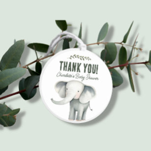 Sticker Rond Wild One Safari Animaux Baby shower Merci