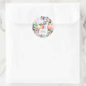 Sticker Rond Wild ONE Safari Animaux Cool 1er anniversaire (Sac)