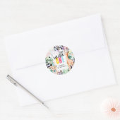 Sticker Rond Wild ONE Safari Animaux Cool 1er anniversaire (Enveloppe)