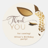 Sticker Rond Wild one Safari anniversaire merci (Devant)