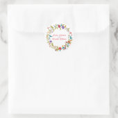 Sticker Rond Wild Rose Woods Exotic Flower Garden Mariage (Sac)