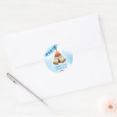 Sticker Rond Wild une invitation garçon de premier anniversaire (Enveloppe)
