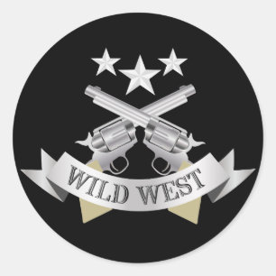 Sticker Rond Wild West