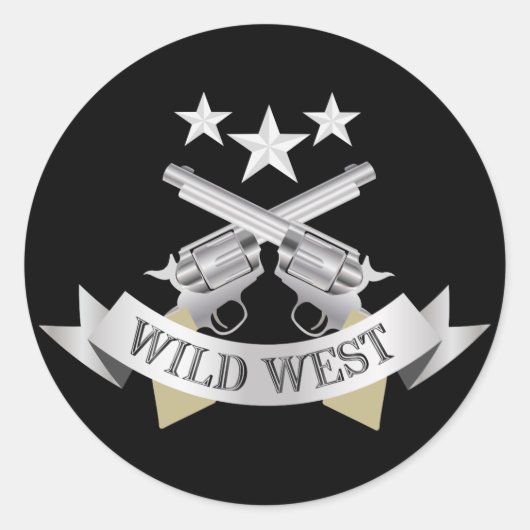 Sticker Rond Wild West (Devant)