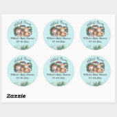 Sticker Rond Wildest Dreams Safari Adventure Baby Shower  (Feuille)