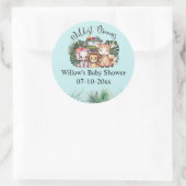 Sticker Rond Wildest Dreams Safari Adventure Baby Shower  (Sac)
