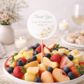 Sticker Rond Wildflower Garden Cupcake Topper