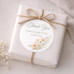 Sticker Rond Wildflower Garden Thank You