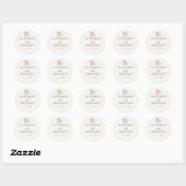 Sticker Rond Wildflower Grace Modern Floral Romantic Wedding (Feuille)