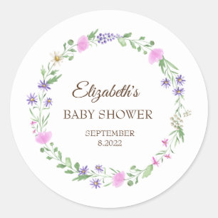 Sticker Rond Wildflower Meadow Frame