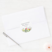 Sticker Rond Wildflower Memorial Funeral (Enveloppe)