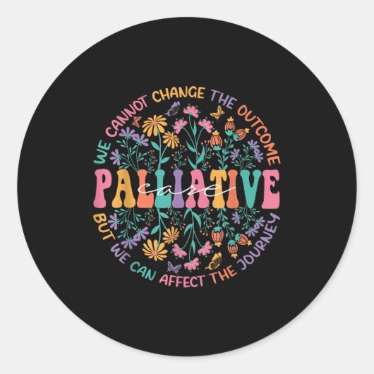 Sticker Rond Wildflower Palliative Care Nurse Ot Hosce Social W (Devant)