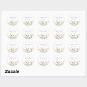 Sticker Rond Wildflower Wedding (Feuille)