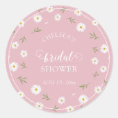 Sticker Rond Wildflowers Foliage Greenery Garden Bridal Shower (Devant)