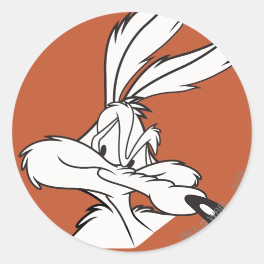Sticker Rond WILE E. COYOTE™ Sneaky (Devant)
