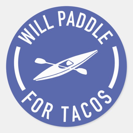 Sticker Rond Will Paddle Pour Tacos (Devant)