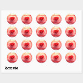 Sticker Rond Will you be my valentine ? (Feuille)