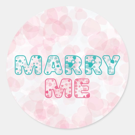 Sticker Rond Will You Marry Me (Devant)