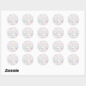 Sticker rond Willa Text Design II (Feuille)