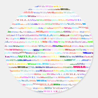 Sticker rond Willa Text Design II