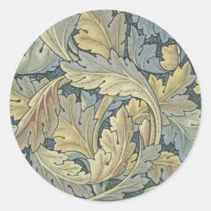 Sticker Rond William Morris Acanthus Leaves