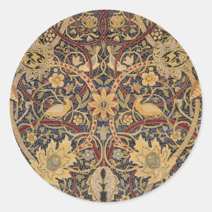 Sticker Rond William Morris Bullerswood Tapisserie Faux