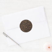Sticker Rond William Morris Campion Cuir Damassé (Enveloppe)