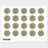 Sticker Rond William Morris Citation (Feuille)