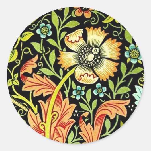 Sticker Rond William Morris "Compton" (Devant)