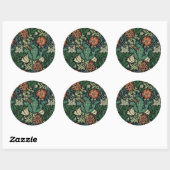 Sticker Rond William Morris Compton Floral Art (Feuille)