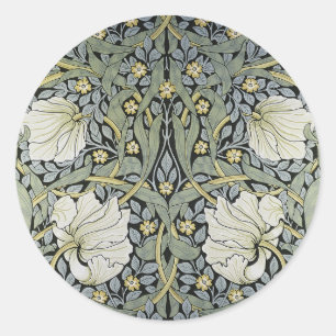 Sticker Rond William Morris - Design Motif Pimpernel